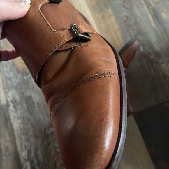 Cole Haan Men's Size 11.5 Harrison Monk Oxfords British Tan Dress Shoes Slip On - Picture 4 of 6